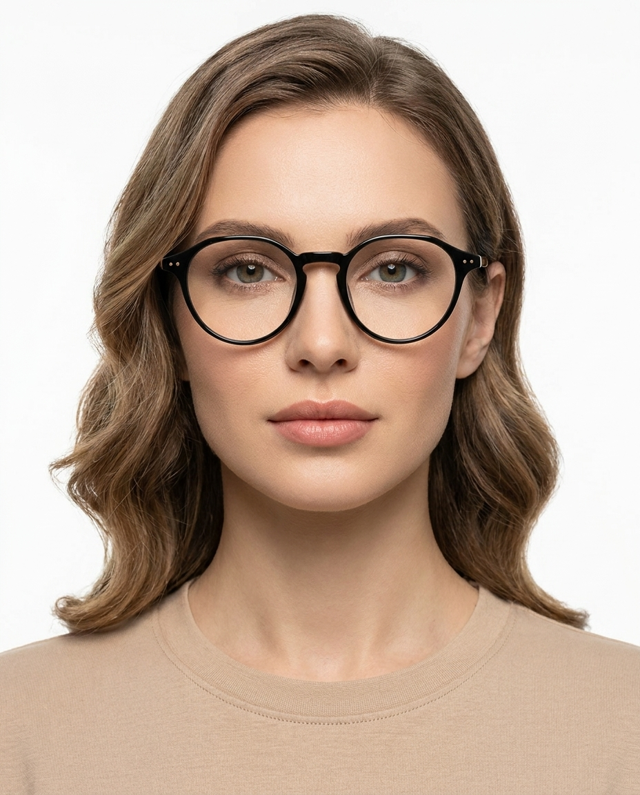 Modelo feminina usando Gafas Amalfi Negro