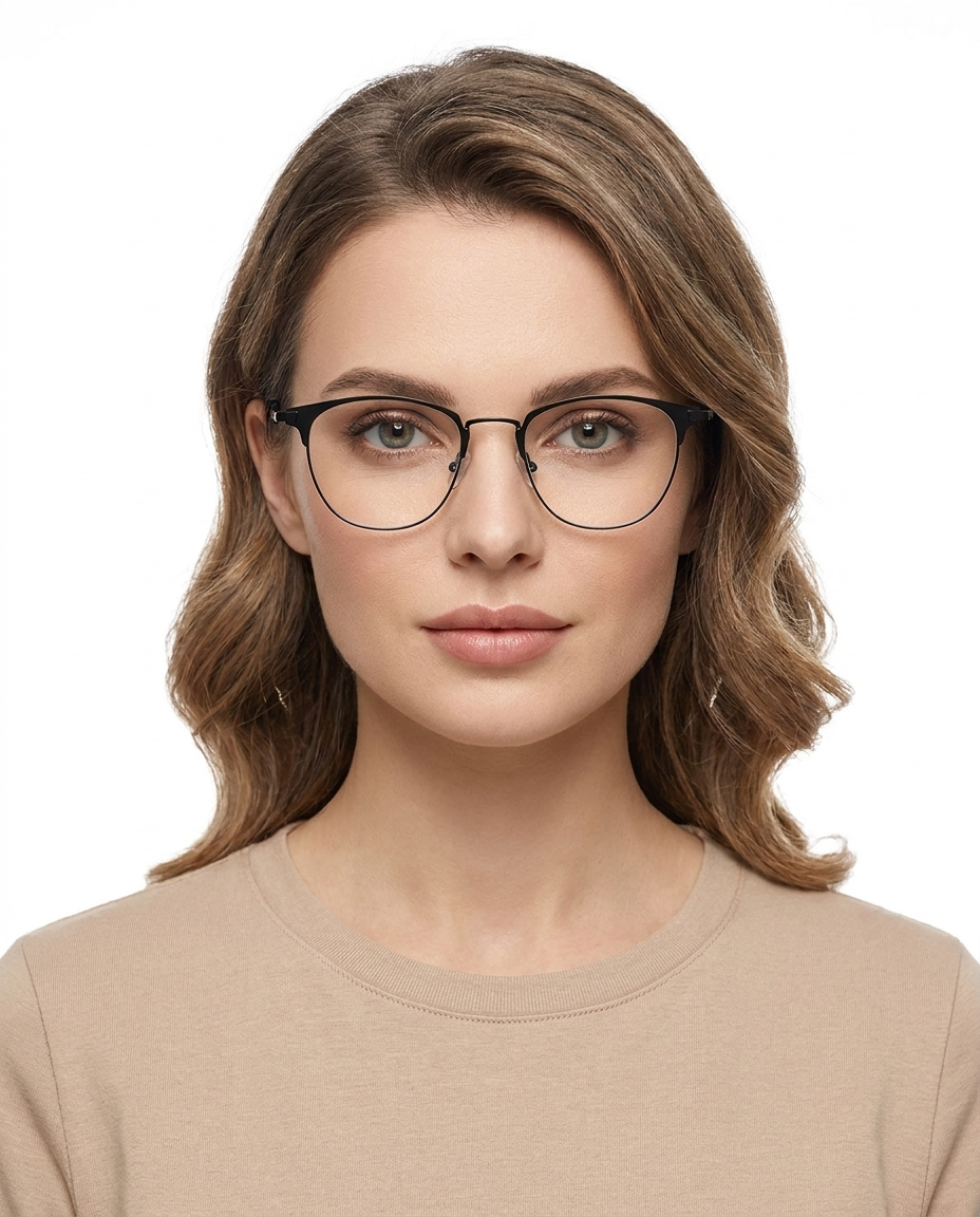 Modelo feminina usando Gafas Cusco Negro