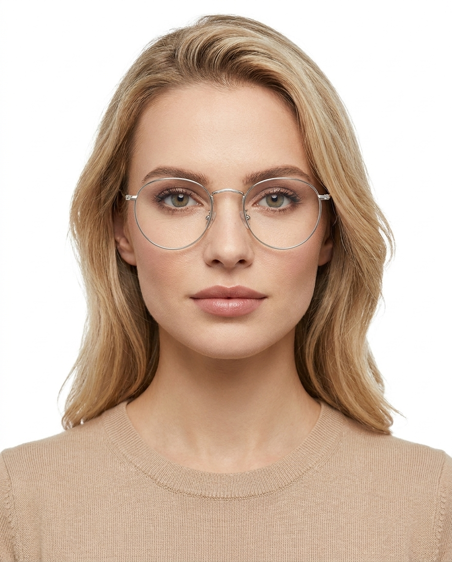 Modelo feminina usando Gafas de Sol Floripa Plata