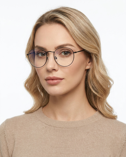 Modelo feminina usando Gafas de Sol Floripa Negro