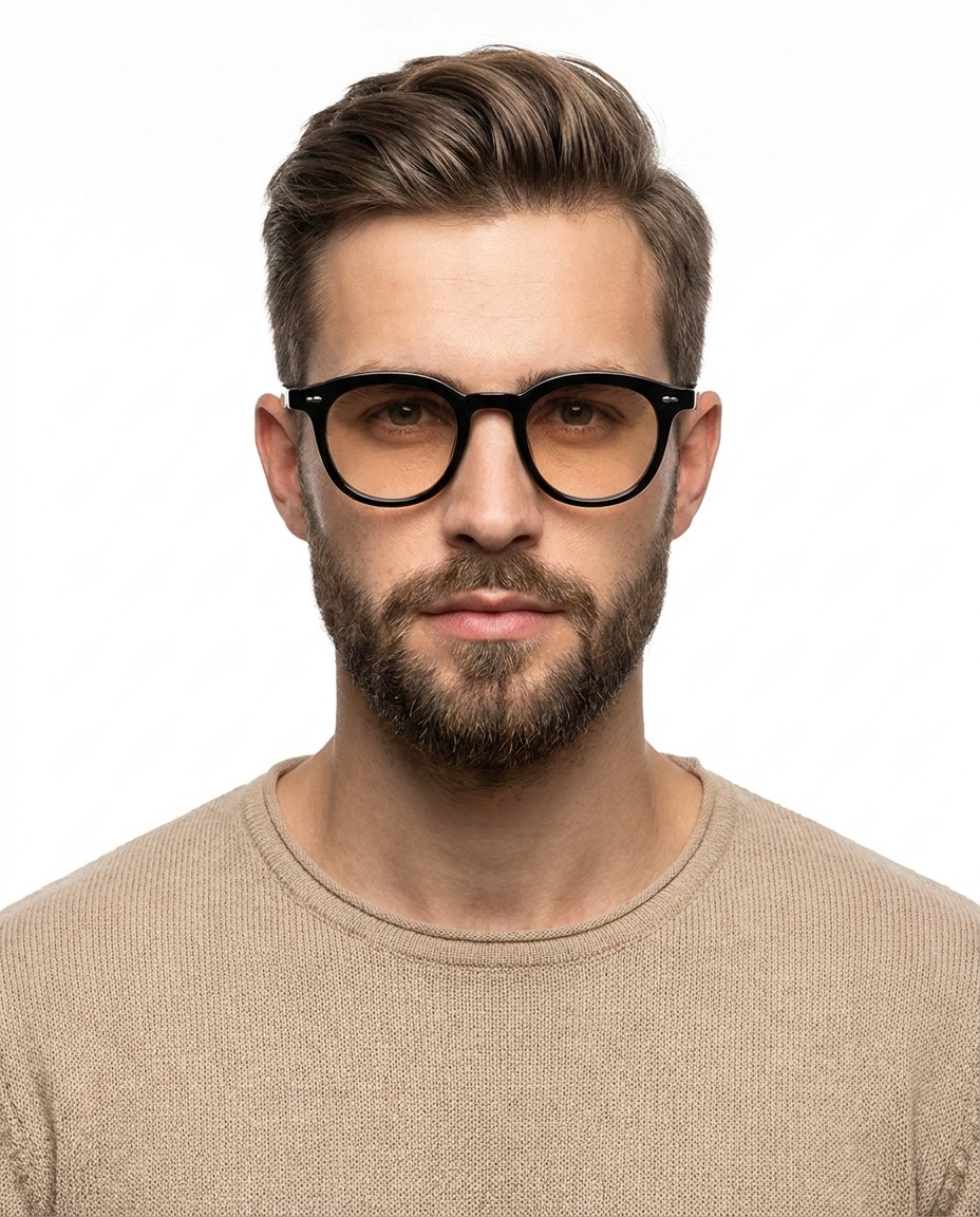 Modelo masculino usando Gafas de Sol Ibiza Negro Degradado Rosa