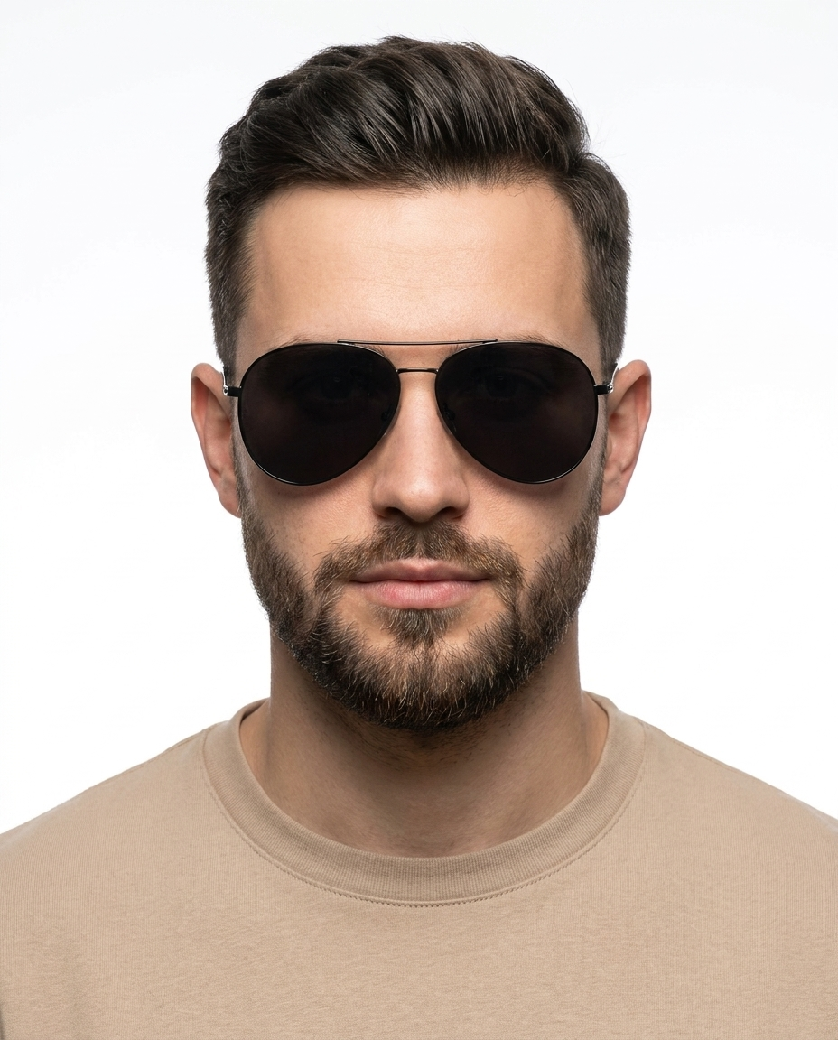 Modelo masculino usando Gafas Jakow Negro