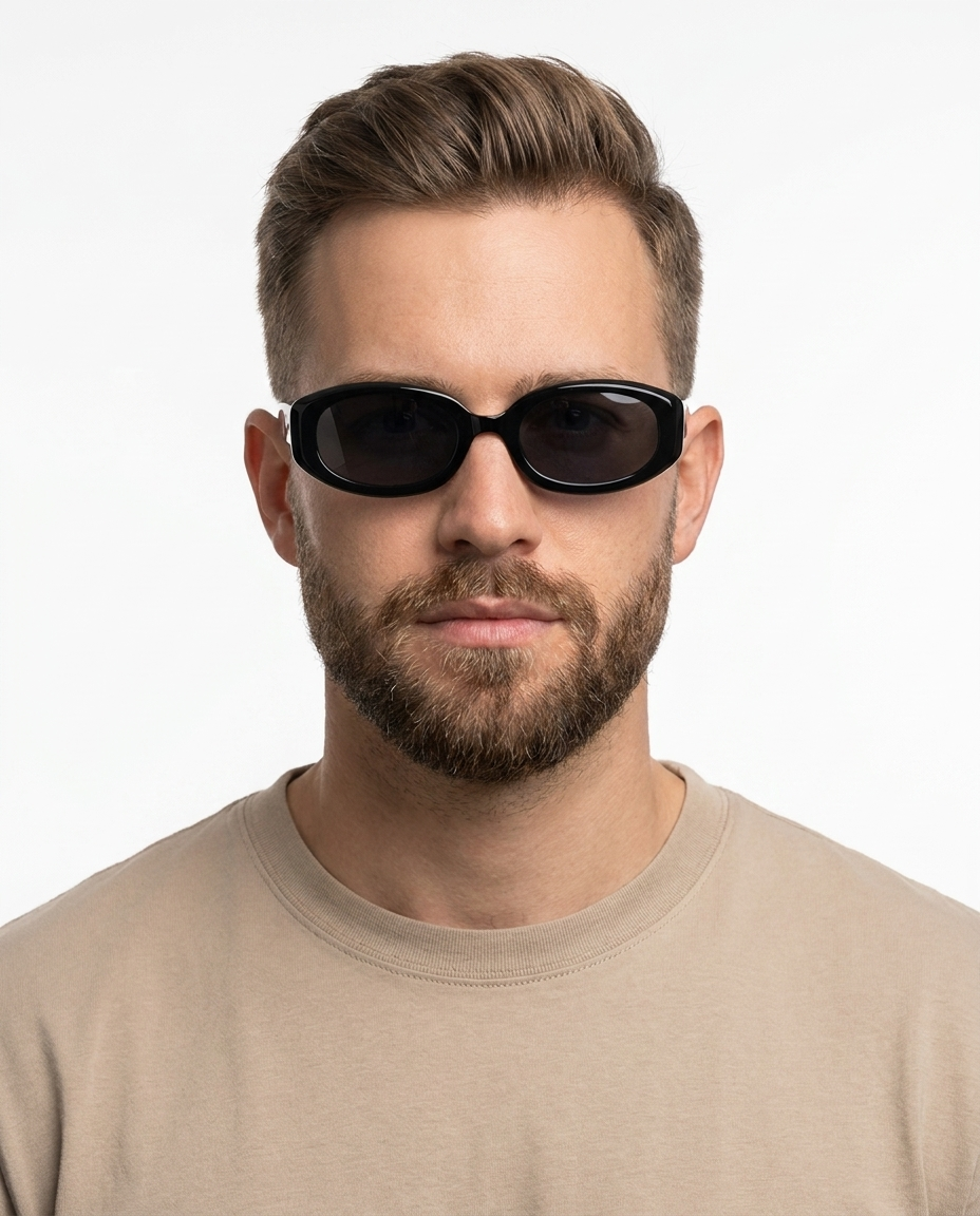 Modelo masculino usando Gafas Ludo Negro