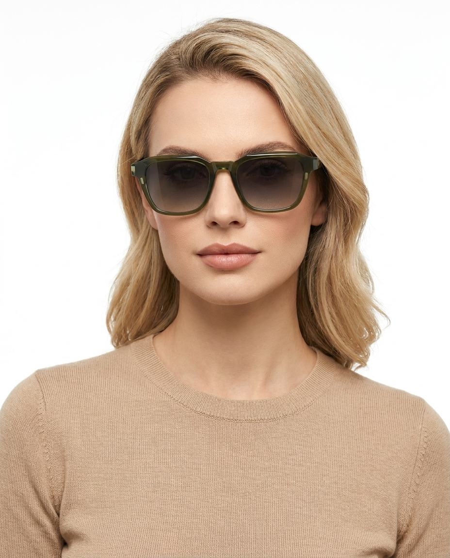 Modelo feminina usando Gafas Nolan Verde